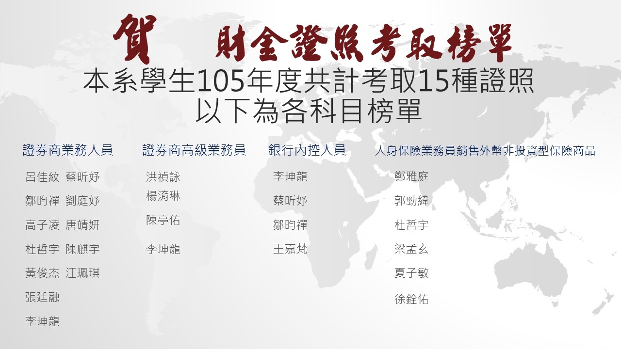 友善列印- 證照考取榜單!!